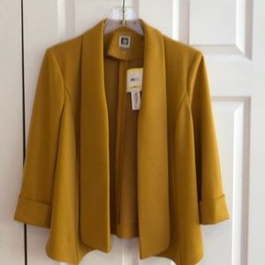 3/4 Sleeve Open Front Blazer